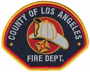 COUNTY of LOS ANGELES FIRE DEPT Shoulder Patch - Navy